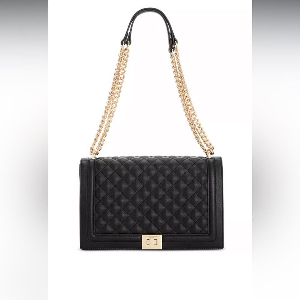Elegant Black Quilted Shoulder Bag
